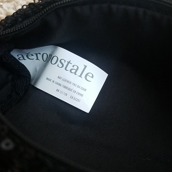🌸 aeropostale y2k black sequin pencil case bag - Picture 4 of 4